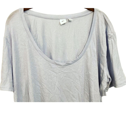 BP Cotton Jersey Scoop Neck T-Shirt Lounge Top XL/Extra Large in Light Blue NWT