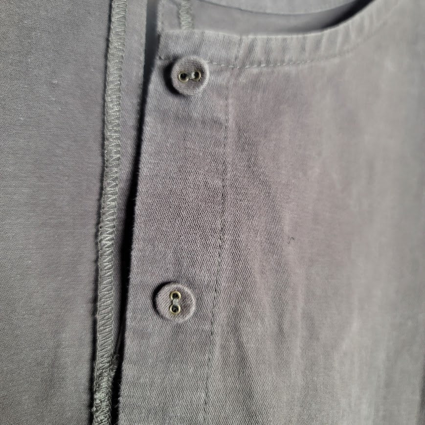 Lintu Laulu Japanese Oversize Dress Putty Gray Long Sleeve Pockets Lagenlook