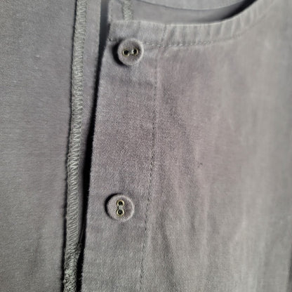 Lintu Laulu Japanese Oversize Dress Putty Gray Long Sleeve Pockets Lagenlook