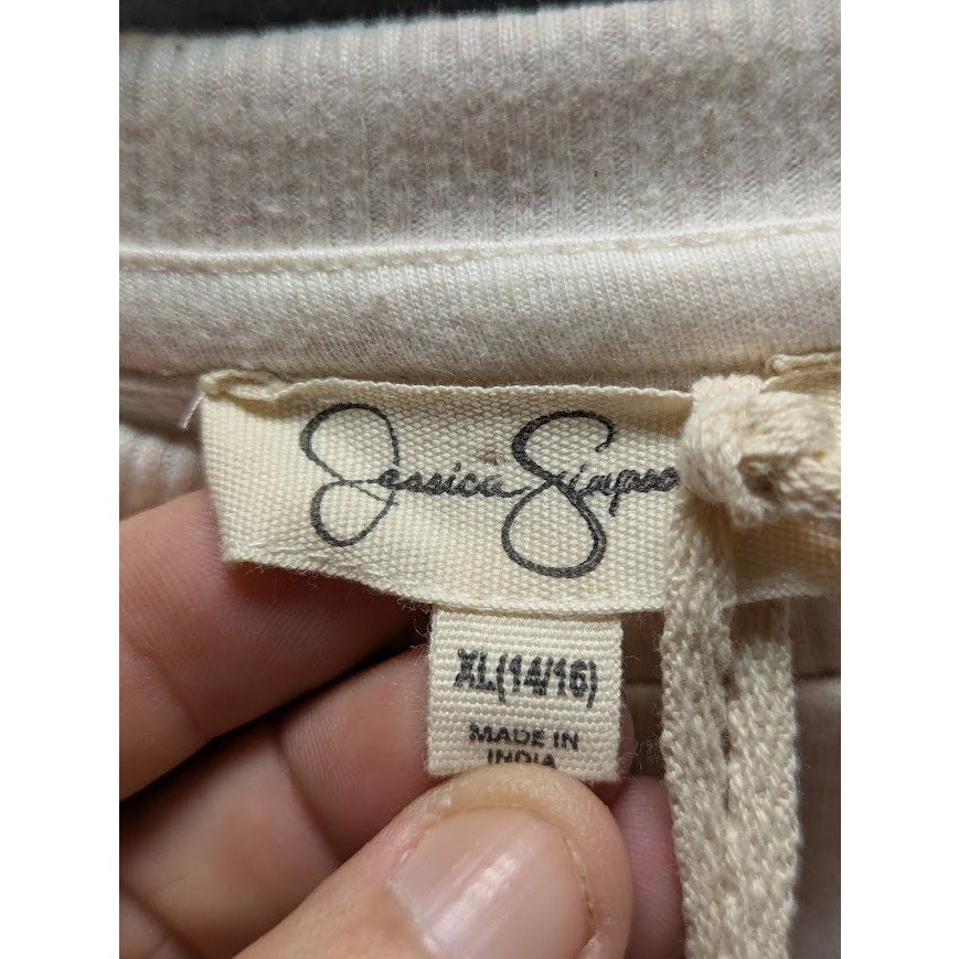 Jessica Simpson Girl X- Large (14-16) Top Long Sleeve Ruffle Front Stars Sweater