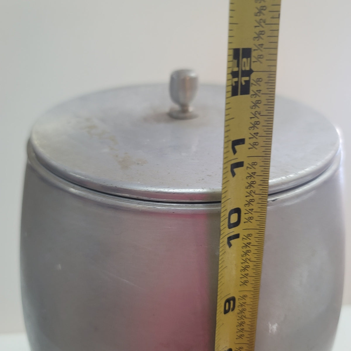 Ucagco Mid Century Aluminum Ice Bucket Barware Decor Atomic Spun Aluminum Bar