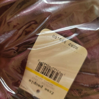 Free People Premonitions WINE Bodycon Slip dress Vetiver Bloom New $88 X-Small