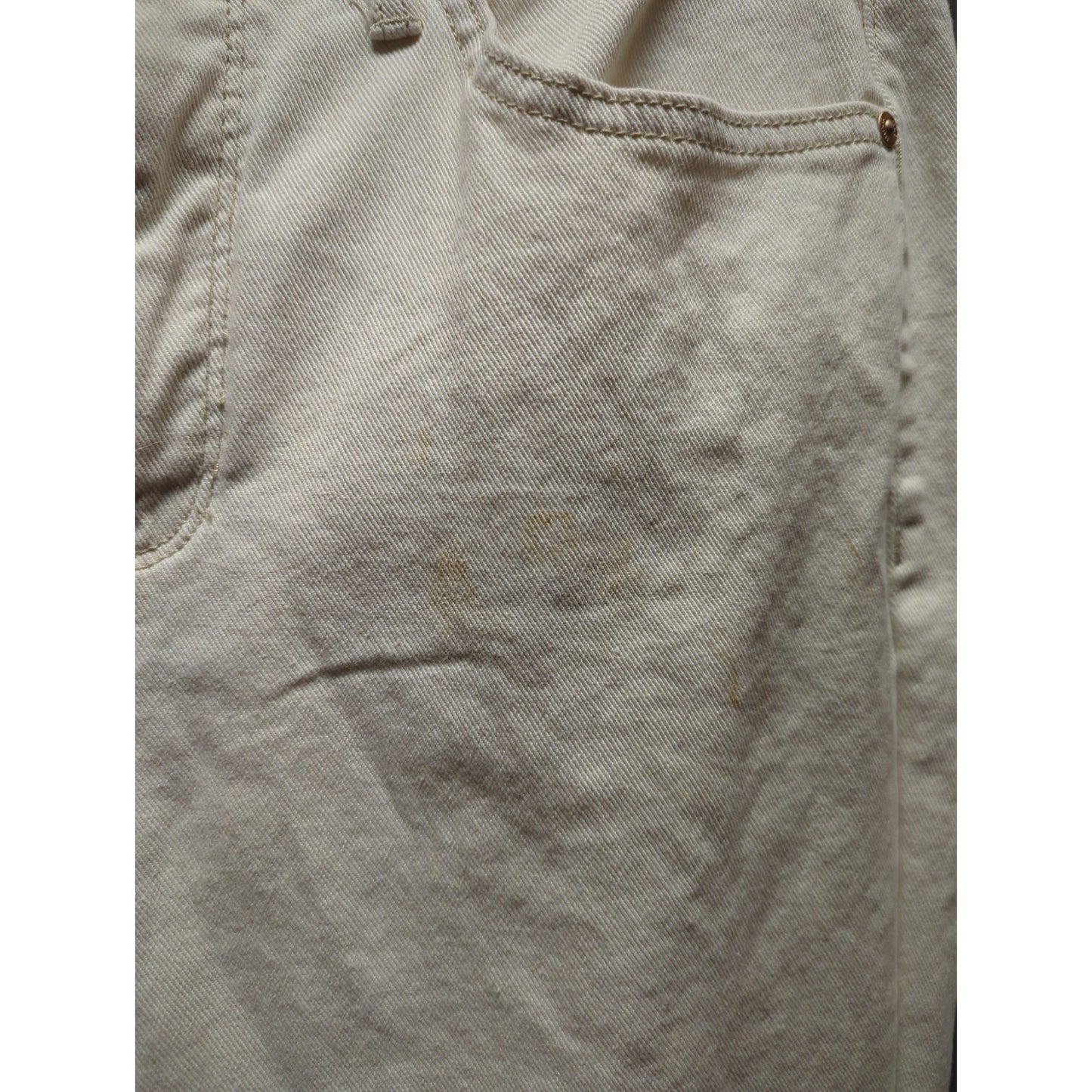 Seven7 Off-White High Rise Slim Straight Jeans Minimalist Aesthetic Size 12