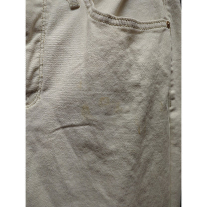 Seven7 Off-White High Rise Slim Straight Jeans Minimalist Aesthetic Size 12