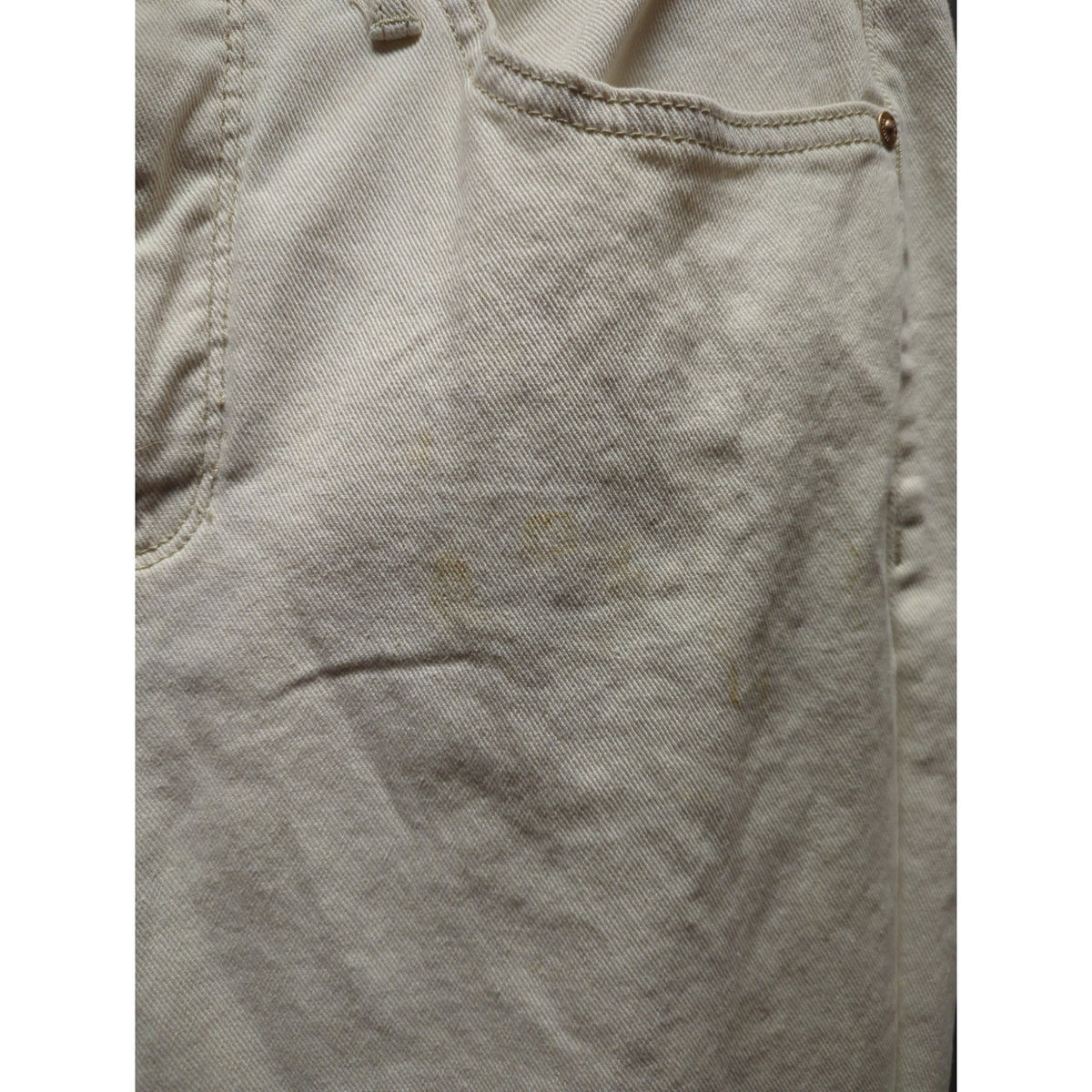 Seven7 Off-White High Rise Slim Straight Jeans Minimalist Aesthetic Size 12