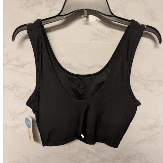 Marika Size Large Black Sports bra NEW removable padded cups full coverage NEW