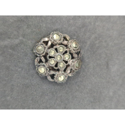 LOT Z of 10 Antique Vintage Victorian Brass Mixed Materials Buttons ESTATE FIND