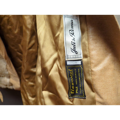 Vintage Fairmoor Faux Fur Belted Long Coat Old Hollywood Regency Glamour MEDIUM