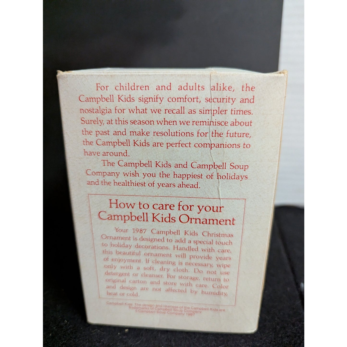 Vintage 1987 Campbell's Kids Collector's Edition Christmas Ornament