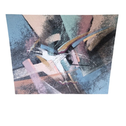 Vanguard oil painting Textured abstract oil acrylic Original LEE REYNOLDS 1970s