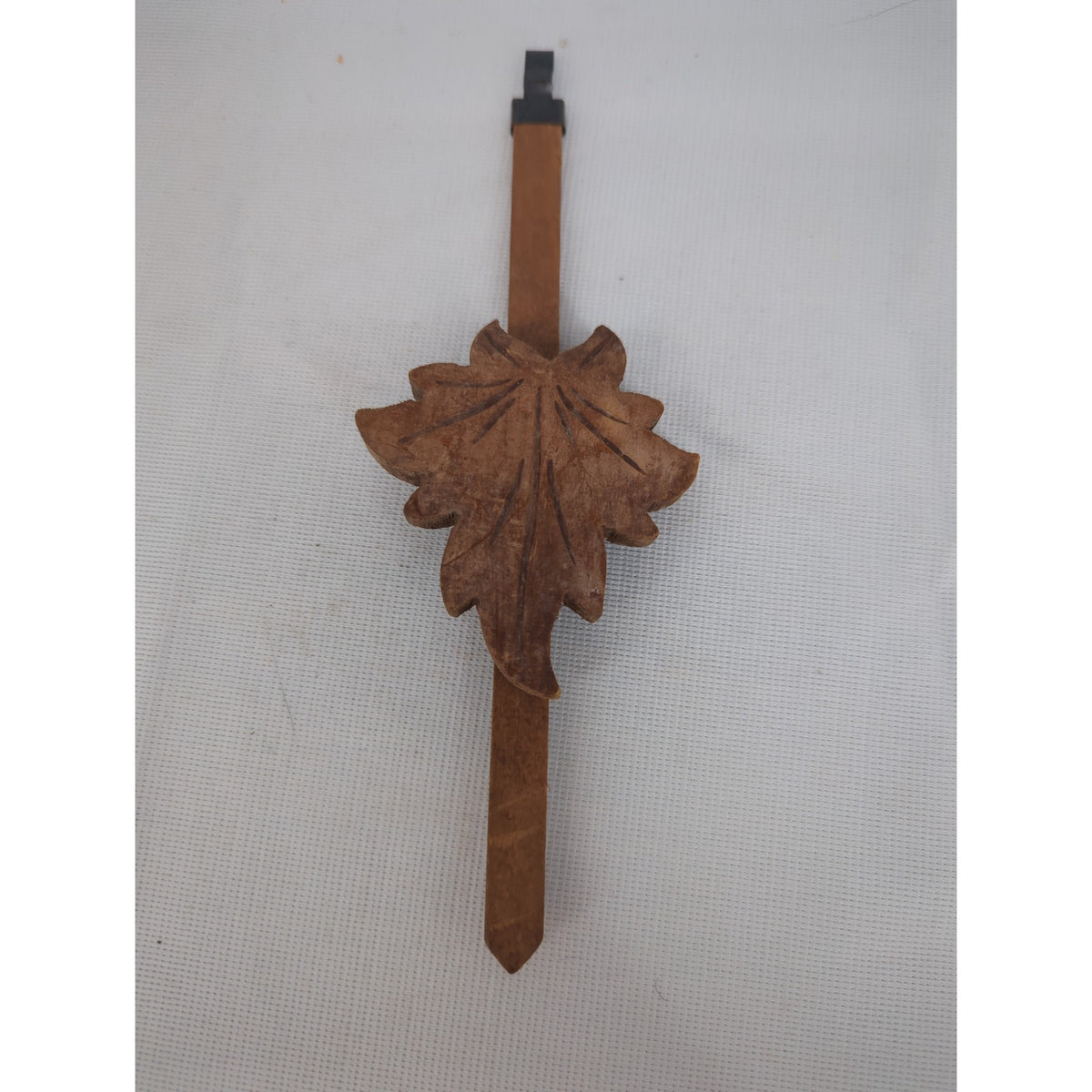 Vintage Black Forest Carved Wood Cuckoo Clock Pendulum Replacement Part Leaf