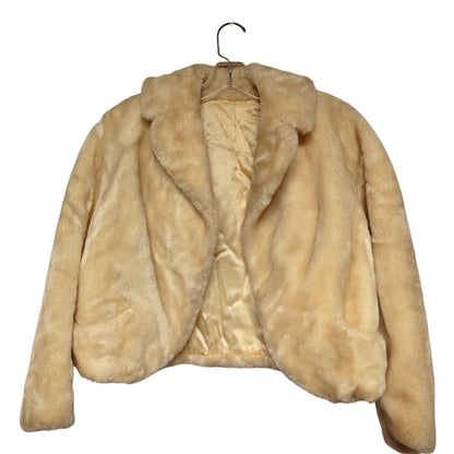 Vintage Borgana Faux Fur Bolero Jacket - Mid-Century Glamour Needs Cleaned
