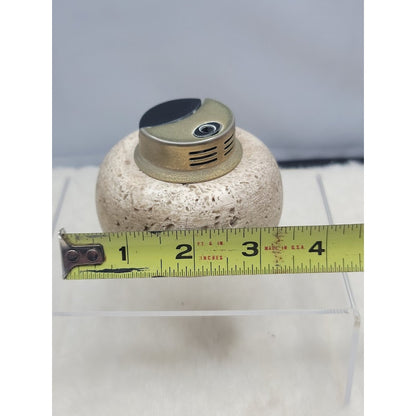 Vintage Nico 1900 Matroes S.A. Travertine Stone Table Lighter MidCentury Spanish