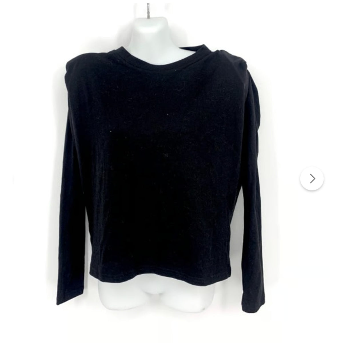 BB Dakota new casual SMALL Black Long Sleeve Shoulder Padded Top - New Women