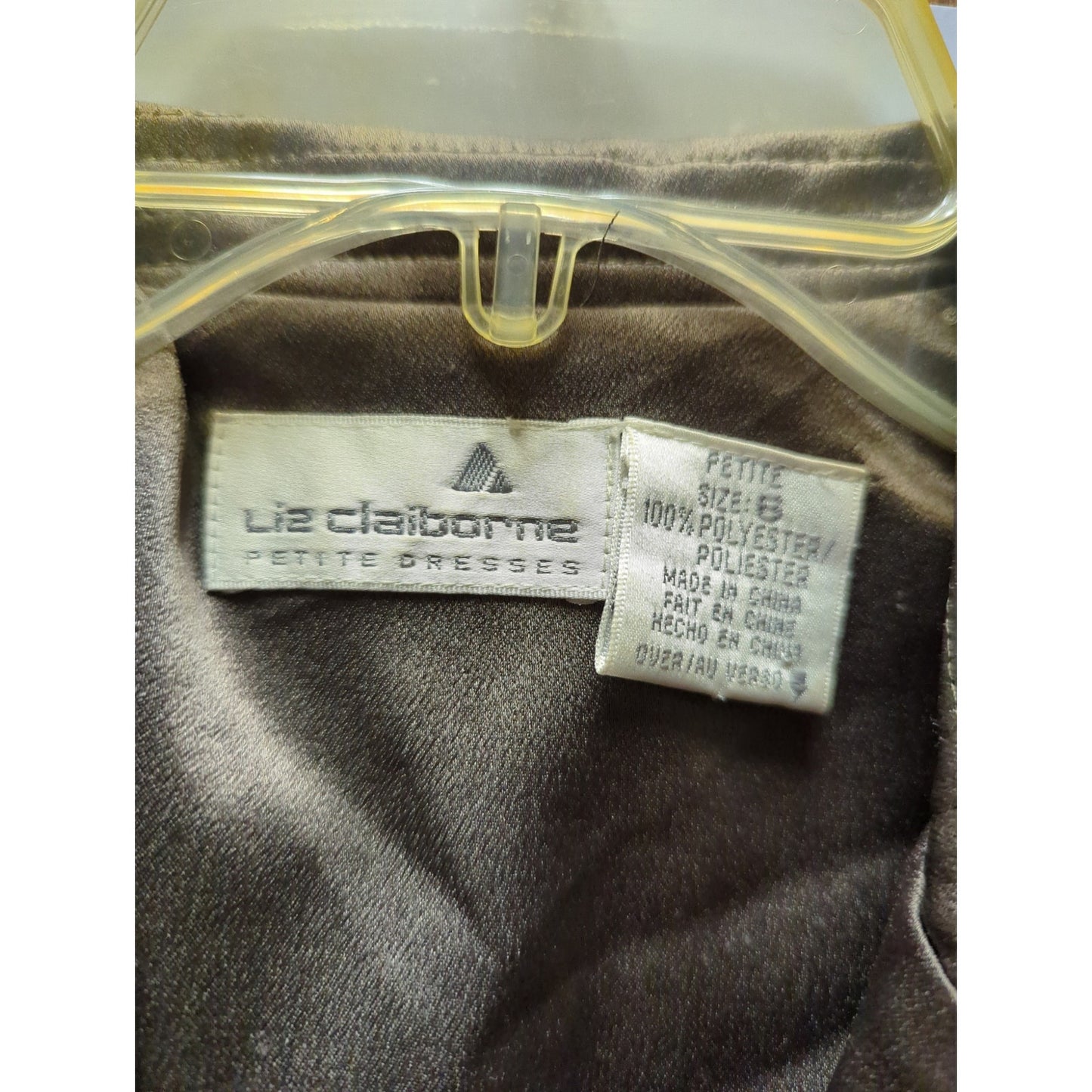 Liz Claiborne Vintage Shimmer Olive Green Jumpsuit Pantsuit Petite 6 Glam 1980s