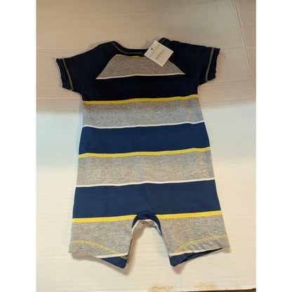 Burt's Bees Baby Infant Boys Striped Organic Cotton Romper 6-9M