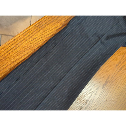 Alex Marie Navy Blue Pinstripe trouser Career Size 2P boot cut flat front