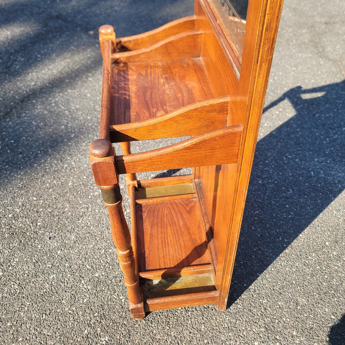 Secondhand Sandies: hall tree foyer coat rack umbrella stand shelf