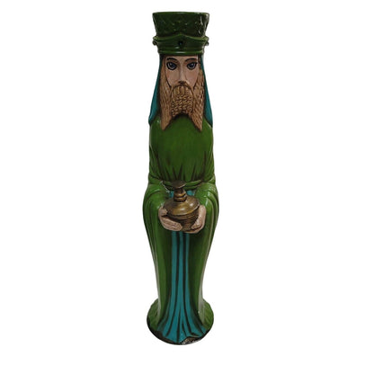 Wise Men Tall green ceramic figurine statue 13" tall Nativity Christmas Holiday