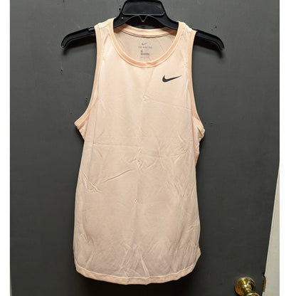 Nike Dri-FIT Tank Top Medium Peach Activewear Performance Sleeveless Shirt