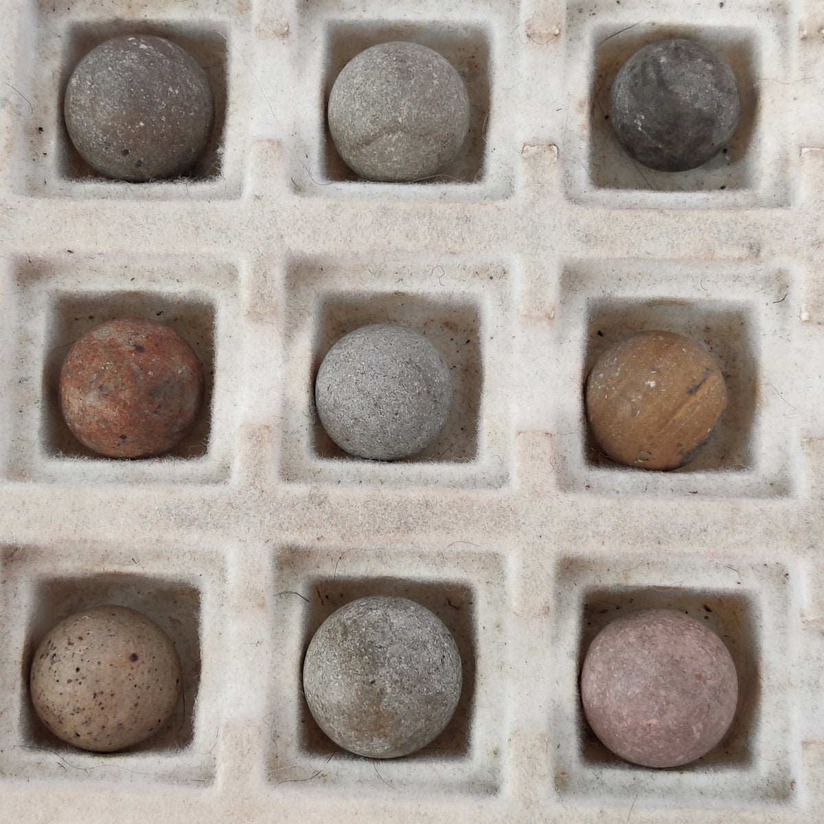 Antique German Handmade Clay Marbles Bulk Job Lot of 36 Player Size 9/16" #H6