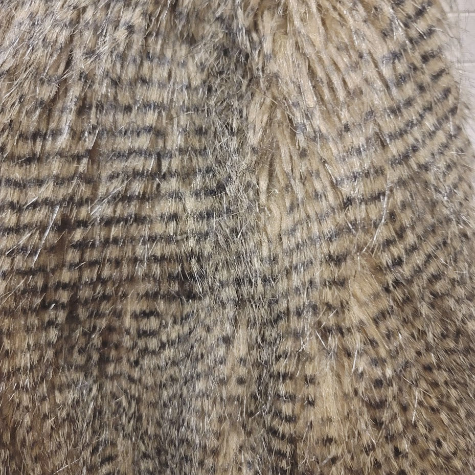 Yoki NEW Brown size Medium Faux Fur Feather Coat Jacket Cropped