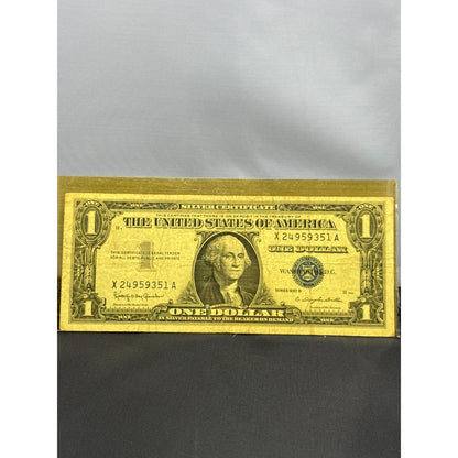 Paper Currency Bank Note Money $1 Series 1957 B silver certificate blue seal