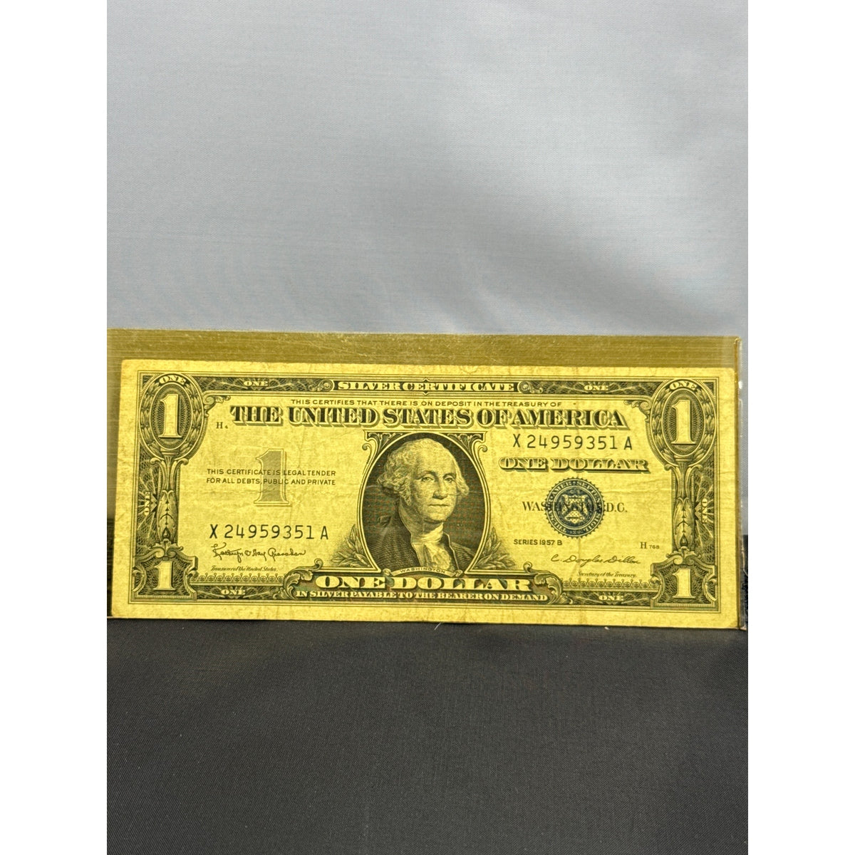 Paper Currency Bank Note Money $1 Series 1957 B silver certificate blue seal