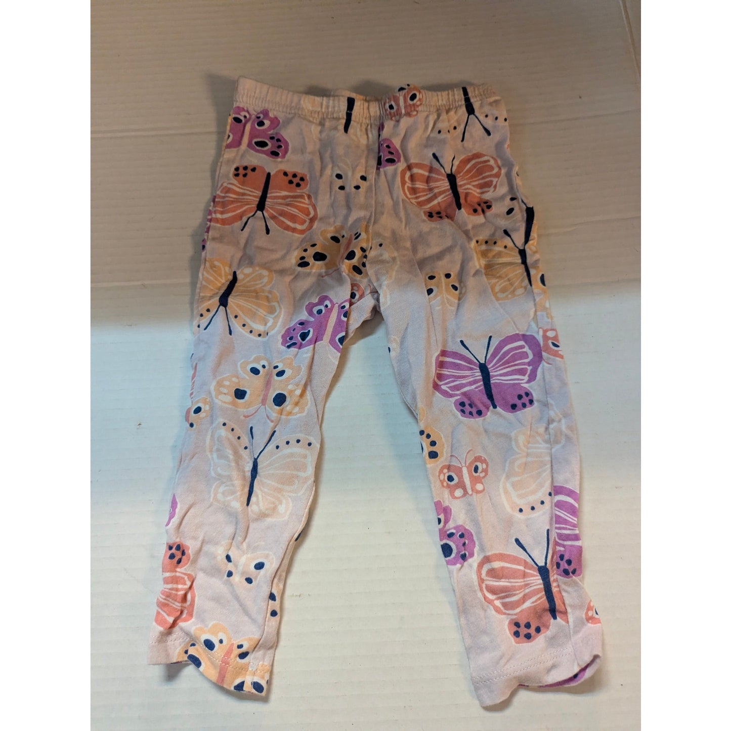 Carter's Baby Girls White Butterfly Floral Print Leggings 18 Months