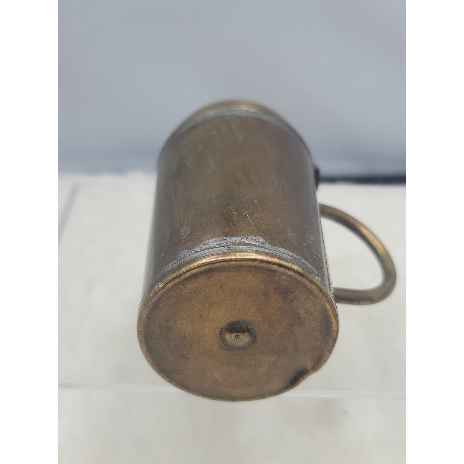 Antique Brass Table Lighter Tankard Handle Style Industrial Steampunk Nautical