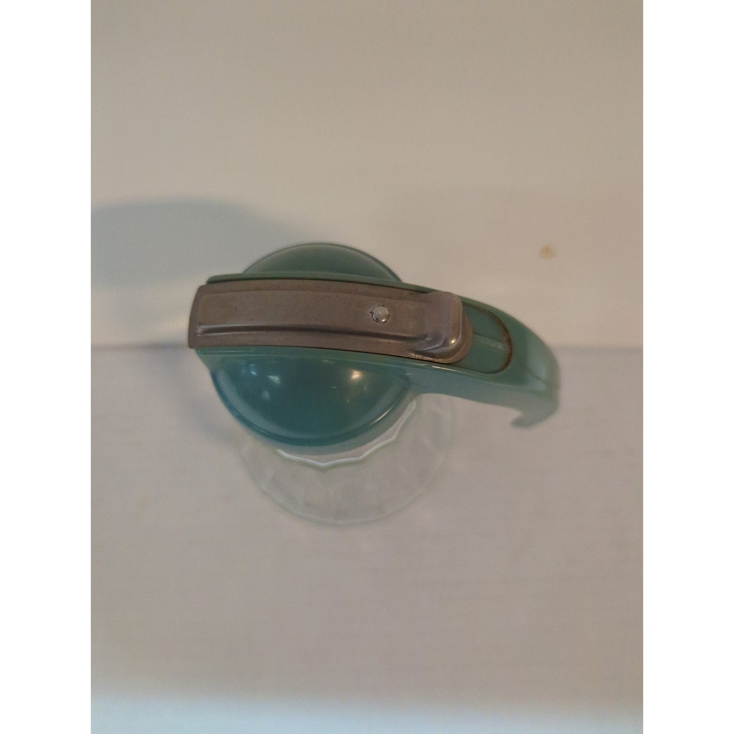 Vintage Federal Glass Sugar Syrup Dispenser Green Top Retro Mid-Century Kitchen