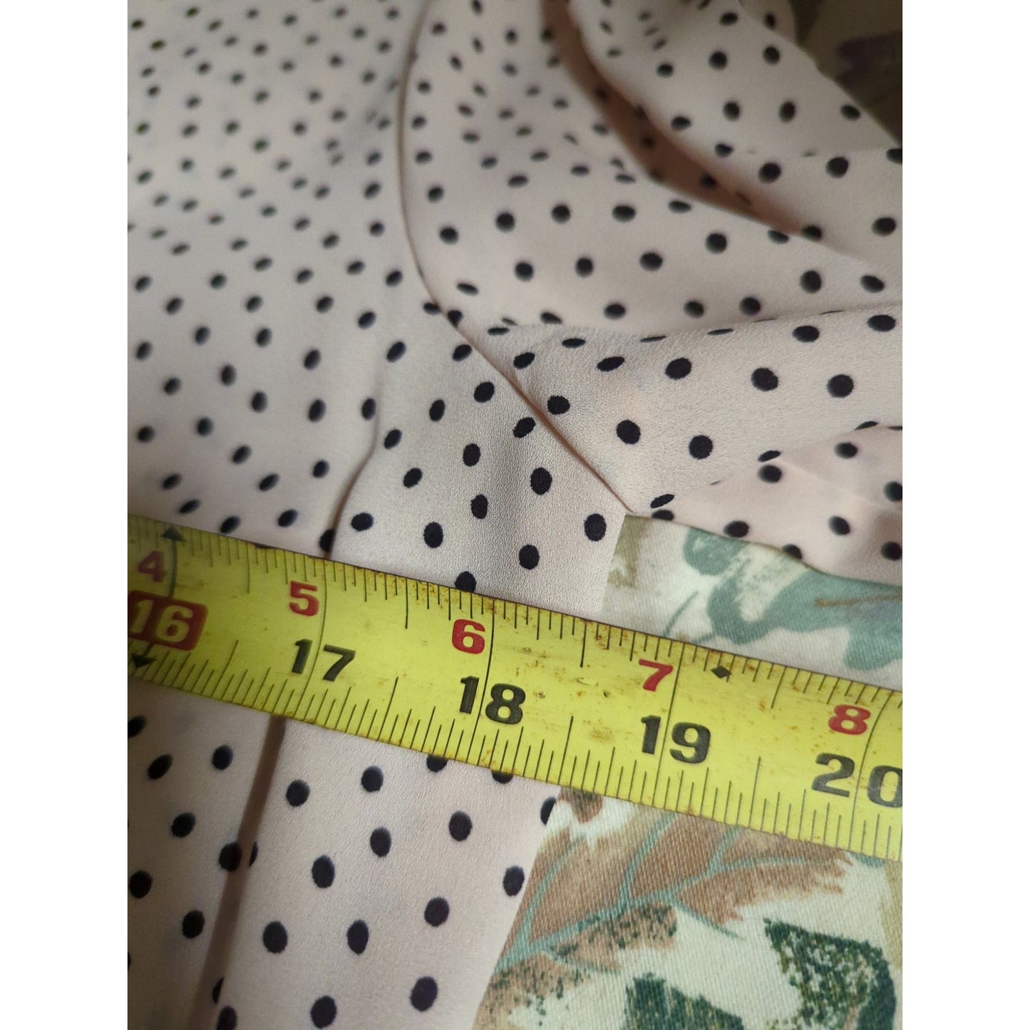 Karl Lagerfeld Pink black Polka Dot Faux Pearl Button Blouse Small Vintage
