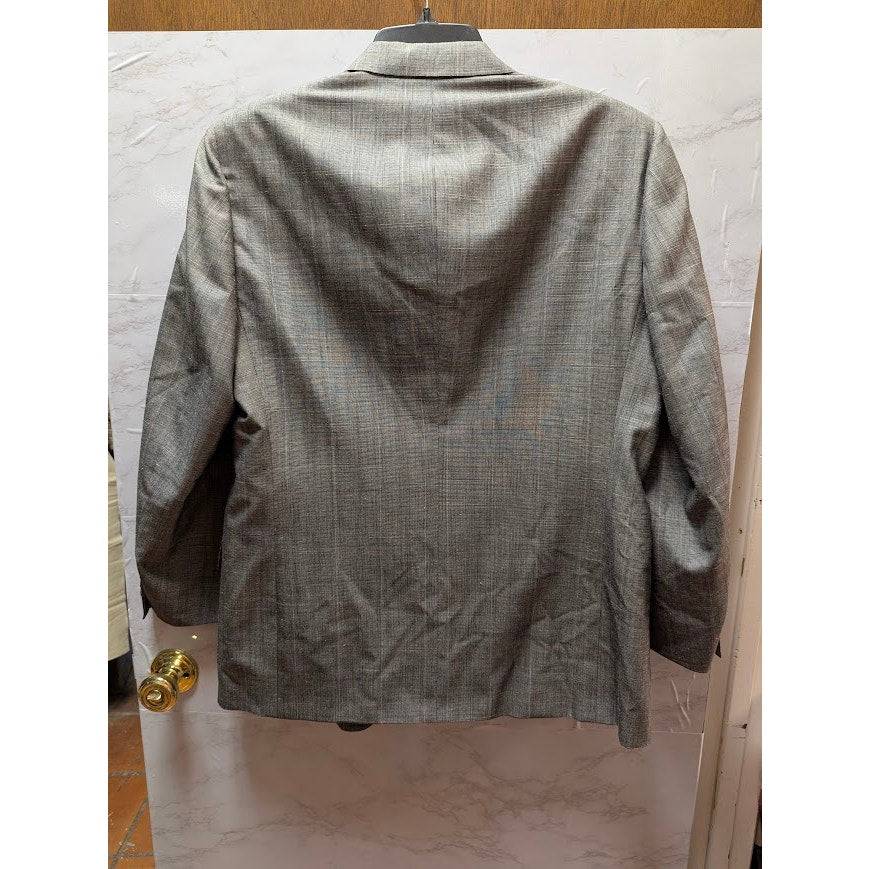 Christian Dior Monsieur Vintage 43R Gray Glen Plaid Check Blazer Sport Coat