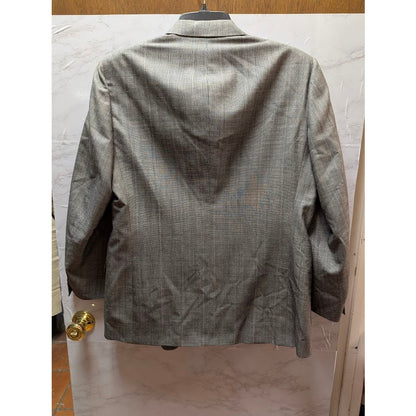 Christian Dior Monsieur Vintage 43R Gray Glen Plaid Check Blazer Sport Coat