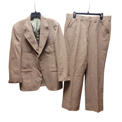 Hart Schaffer & Mark Vintage Rockabilly Mens 2 pc. Suit Tan 36" Waist 40" Jacket
