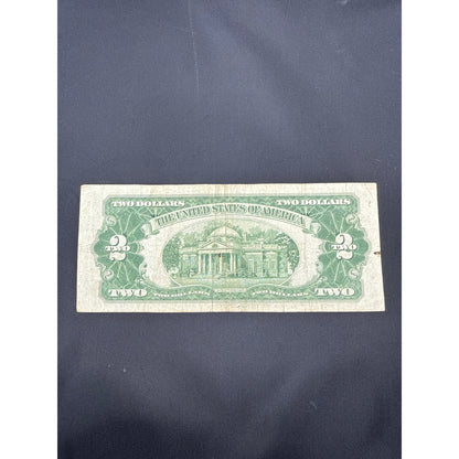 Paper Currency Bank Note USA Paper Money $2 Series 1928 G Red Seal Clark Snyder