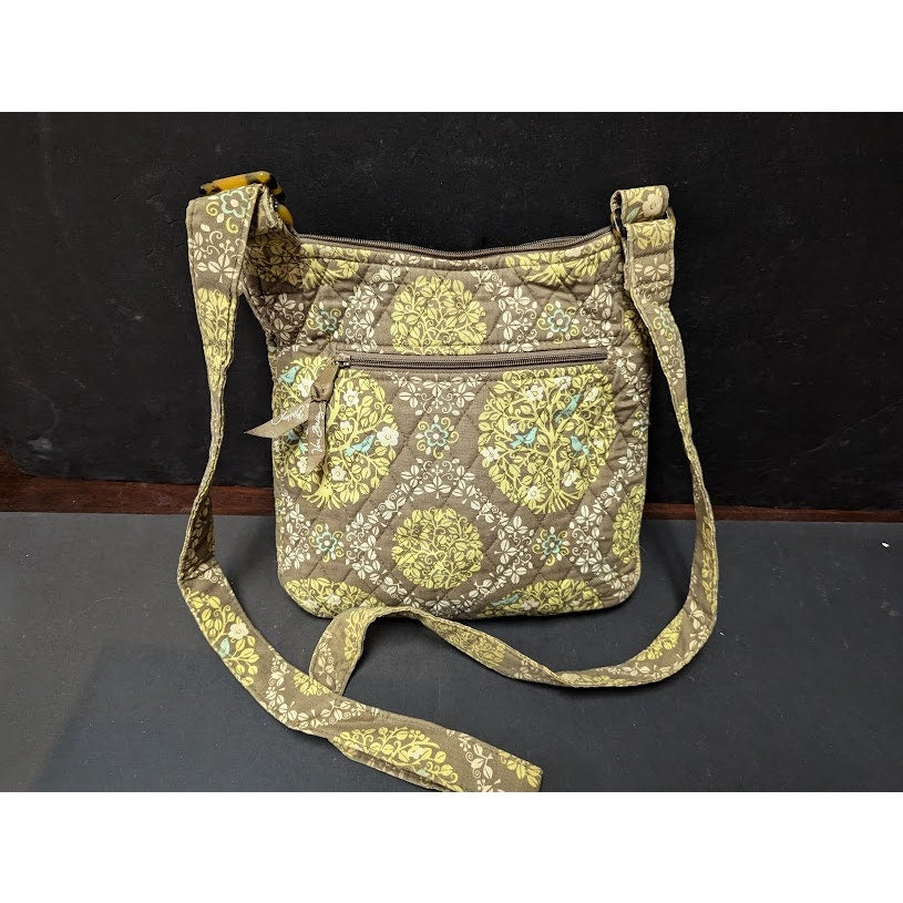 Vera Bradley Sittin in a Tree Sling bag crossbody purse washable Green birds