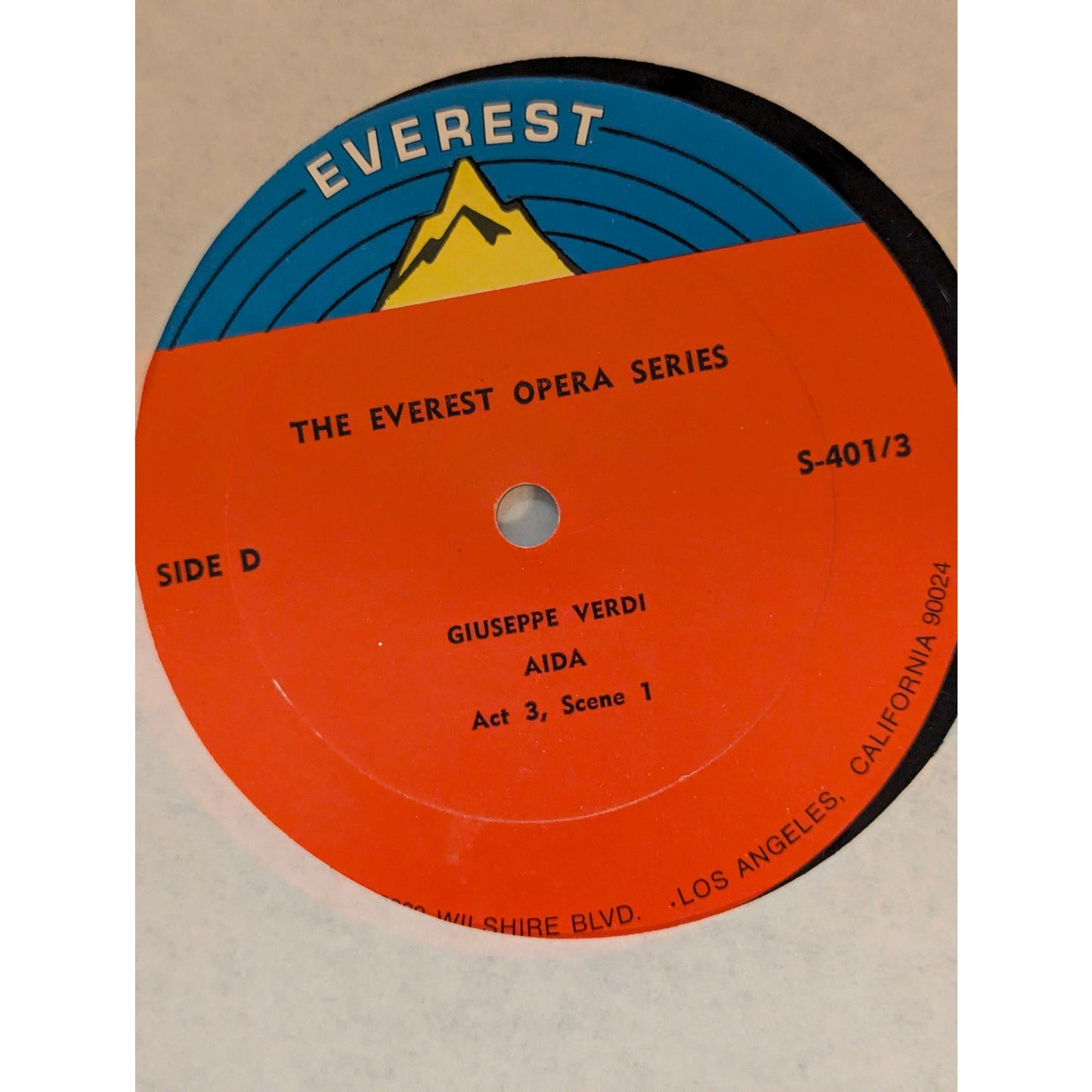 Verdi Aida Curtis-Verna Borriello Everest Opera Series S-401/3 Stereo 3-LP Box Set