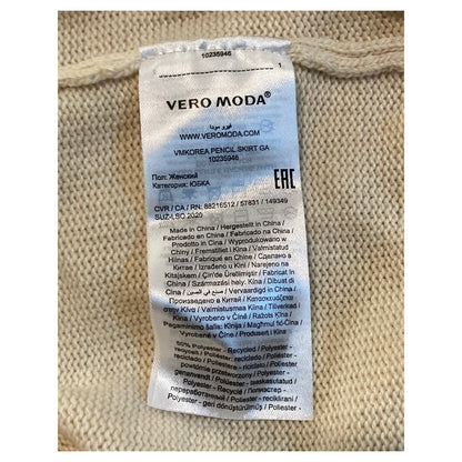 Vero Moda VMKorea Midi Pencil Skirt Style 10235946 Sz Medium in Birch/Cream NWT