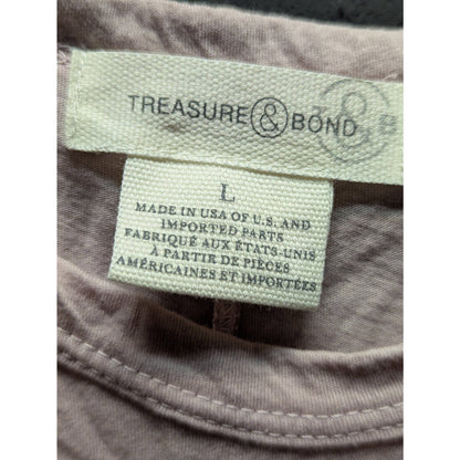 Treasure & Bond Pink White Ombre Sleeveless Knit Tank Top Size Large New Casual