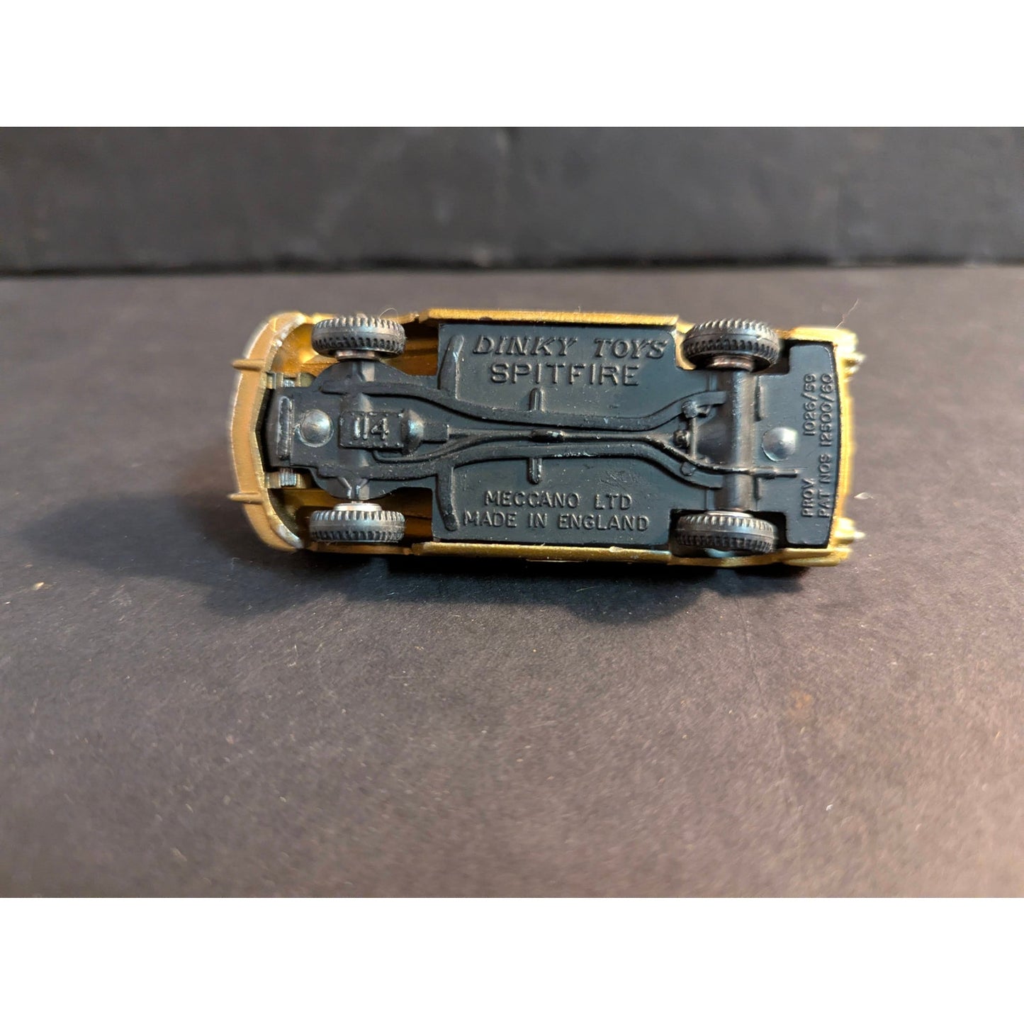 Vintage Dinky Toys Triumph Spitfire Gold Diecast Model Car Made in England