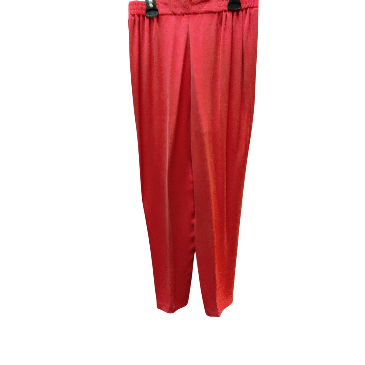 Vintage Josephine Chaus Red 100% Silk Pleated Trouser Pants 90s Power Dressing 6