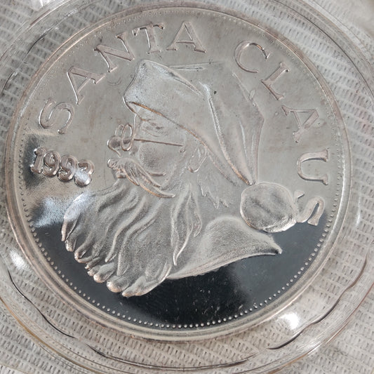 1 oz Santa Claus Ultra High Relief Silver Round - .999 Fine Bullion Art Medal