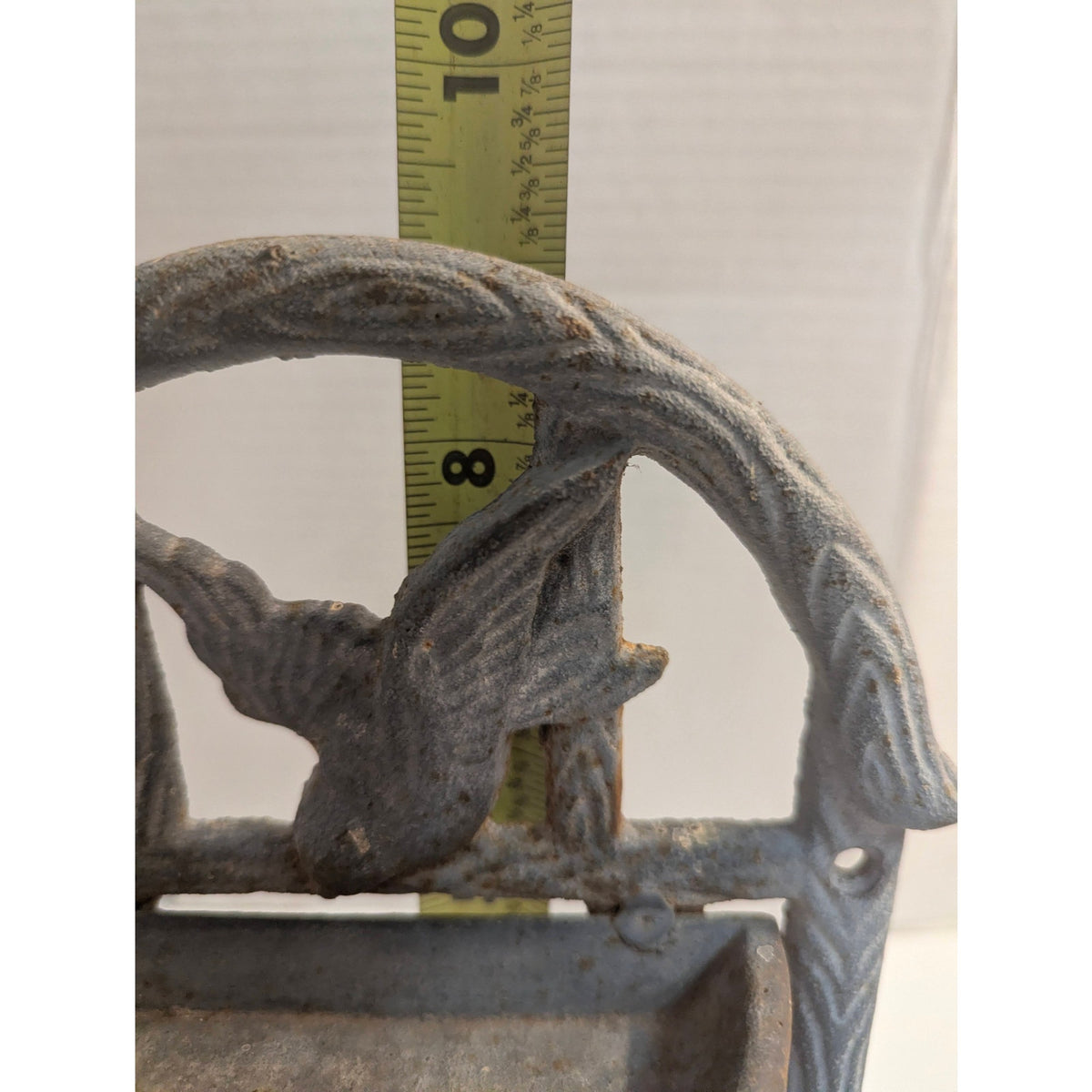 Vintage Cast Iron Songbirds Two Tier Wall Mount Bird Feeder Bath Planter
