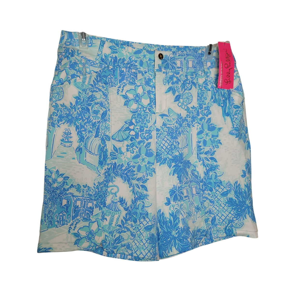 Lilly Pulitzer Bettina Shorts SPF 50 Toile Me About It Size 14 Athletic Stretch