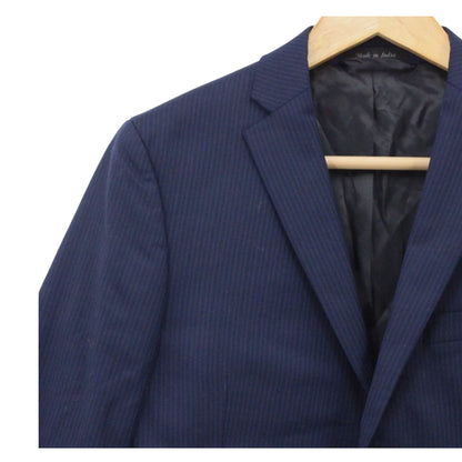 Hart Schaffner Marx Wool Blazer Jacket Kid Boy Navy Blue striped Lined Size 14