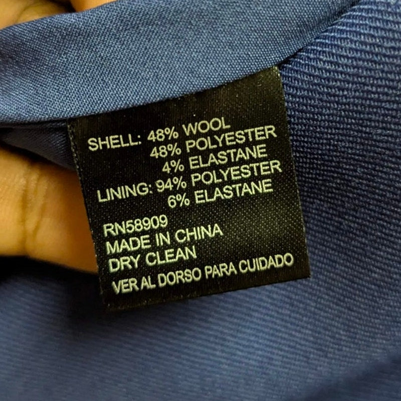 Antonio Melani Size 6 Blue Wool Blazer Corporate Core Business Casual Jacket