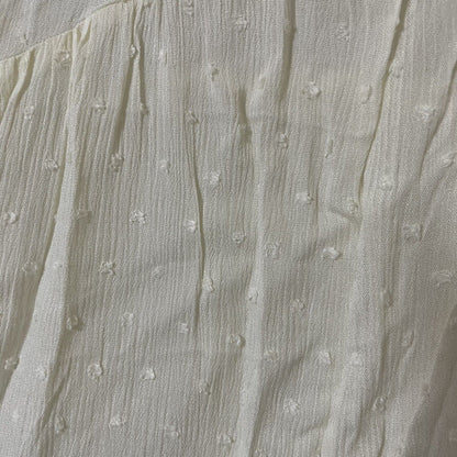 Forgotten Grace Embroidered Flare Sleeve Boho Pullover Top Size 1X in Ivory NWT
