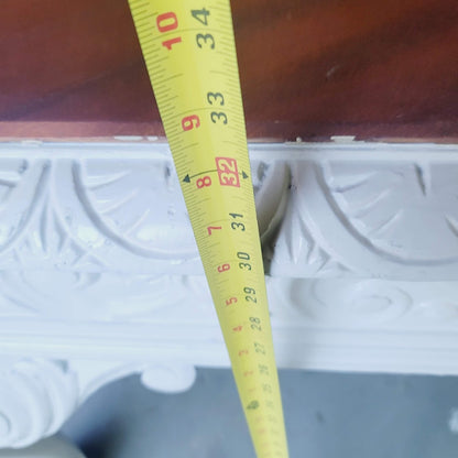 Secondhand Sandies: LARGE ORNATE DINING FORMAL TABLE BROWN WHITE 32" X 60" X 48"