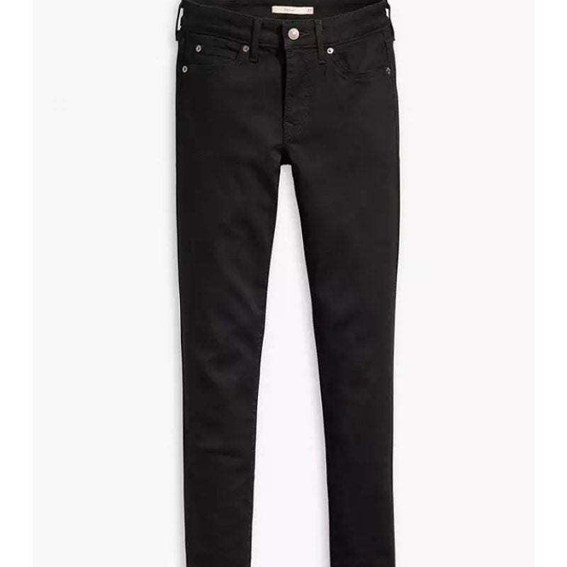 Levi's Slimming Skinny Jeans Black W 28" Inseam 30" Mid Rise Stretch New